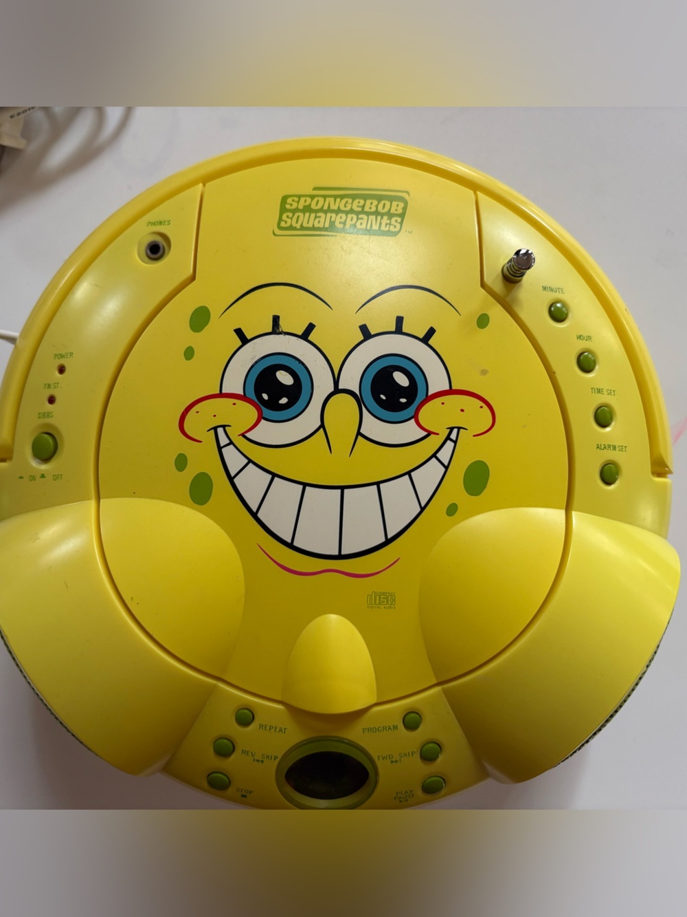 SpongeBob SquarePants S-2830 Portable CD Player Yellow Y2K Does not Work